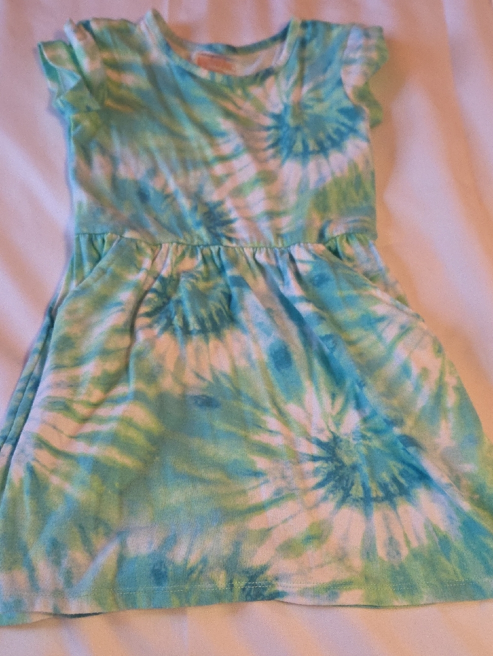Girls 6/7 Short Sleeve Tie Dye Dress